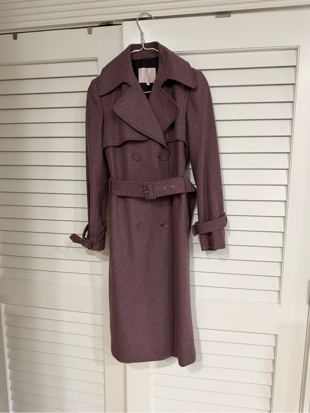 Rebecca Taylor Plum Trench Coat with Belt